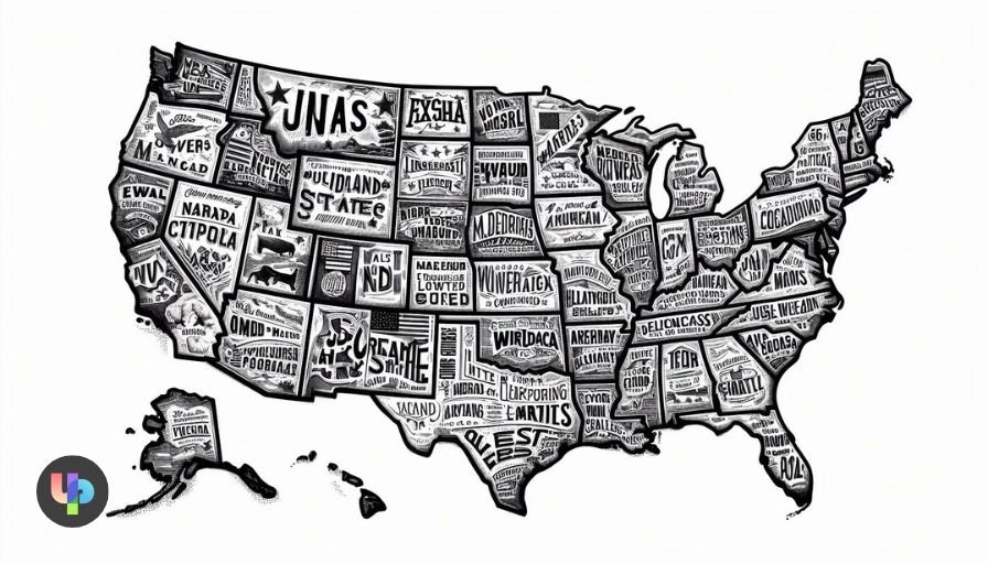 PrintableUj3t4zt70_Q= Map of the Us